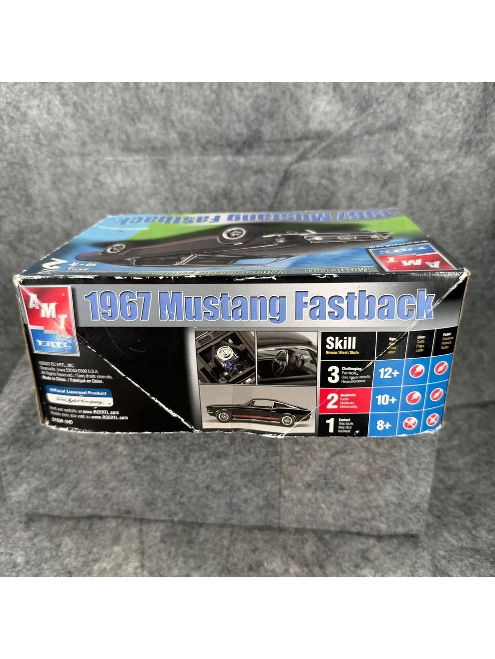Vintage AMT/ERTL 1967 Mustang Fastback 1/25 Scale Model Kit #31550 310